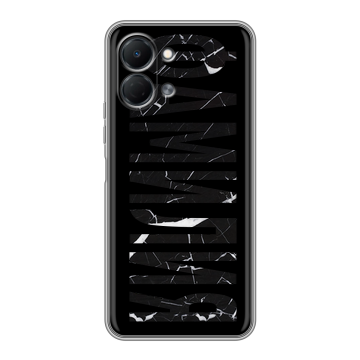Силиконовый чехол на Tecno Spark Go 3 с принтом ФАМИЛИЯ