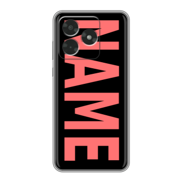 Силиконовый чехол на Honor X5c с принтом NAME