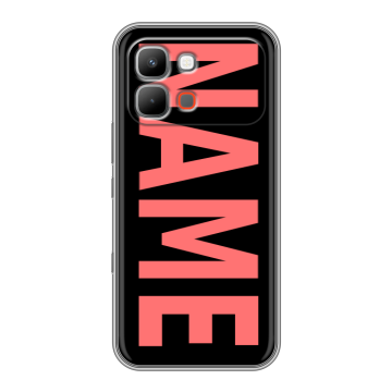 Силиконовый чехол на INFINIX Note Edge с принтом NAME