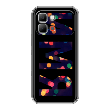Силиконовый чехол на INFINIX Note Edge с принтом ИМЯ