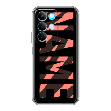 Силиконовый чехол на Realme C85 с принтом NAME