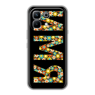 Силиконовый чехол на Infinix Note 60 с принтом ИМЯ