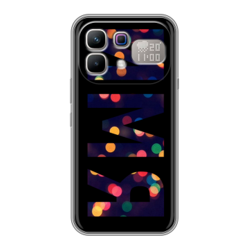 Силиконовый чехол на Infinix Note 60 Pro с принтом ИМЯ