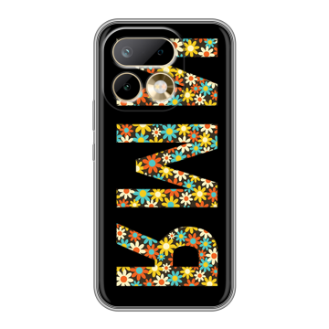 Силиконовый чехол на Realme 16 Pro с принтом ИМЯ