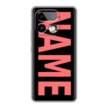 Силиконовый чехол на Realme 16 Pro Plus с принтом NAME
