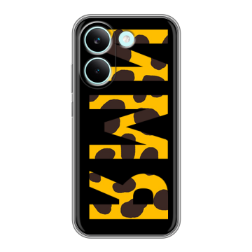 Силиконовый чехол на Poco X8 Pro с принтом ИМЯ