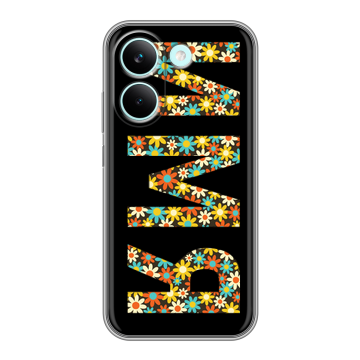 Силиконовый чехол на Poco X8 Pro с принтом ИМЯ