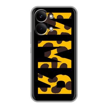 Силиконовый чехол на Poco X8 Pro Max с принтом ИМЯ