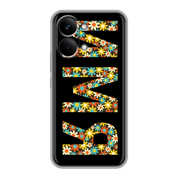 Силиконовый чехол на Poco X8 Pro Max с принтом ИМЯ