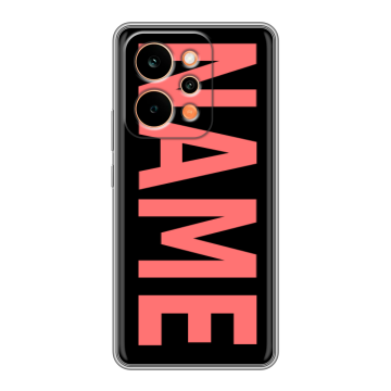Силиконовый чехол на Realme P4 Power с принтом NAME