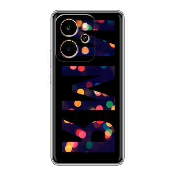 Силиконовый чехол на Realme P4 Power с принтом ИМЯ
