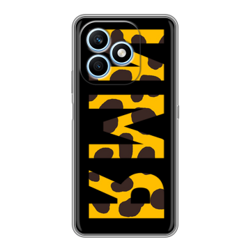 Силиконовый чехол на Honor X8d с принтом ИМЯ