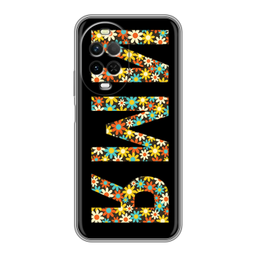 Силиконовый чехол на Huawei Nova 15 с принтом ИМЯ