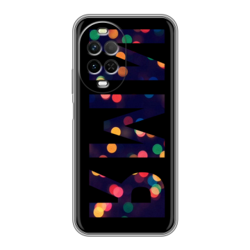 Силиконовый чехол на Huawei Nova 15 с принтом ИМЯ