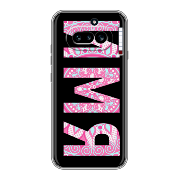 Силиконовый чехол на Nothing Phone (4a) с принтом ИМЯ