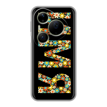 Силиконовый чехол на Huawei Pura 90 Pro Max с принтом ИМЯ