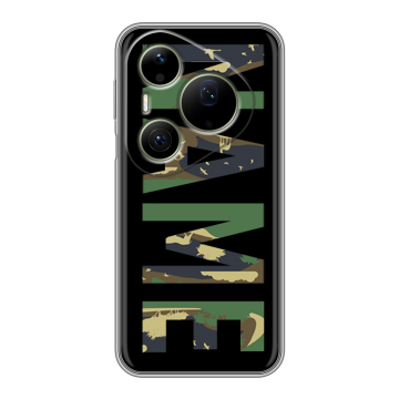 Силиконовый чехол на Huawei Pura 90 Pro Max с принтом NAME