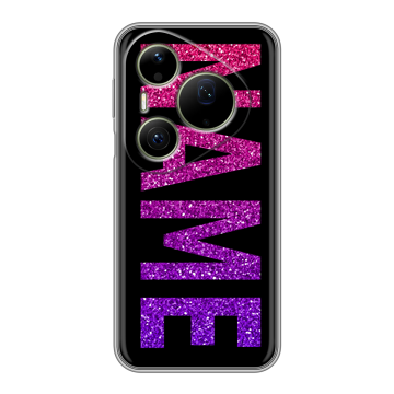 Силиконовый чехол на Huawei Pura 90 Pro Max с принтом NAME