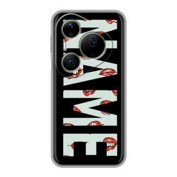 Силиконовый чехол на Huawei Pura 90 Pro Max с принтом NAME