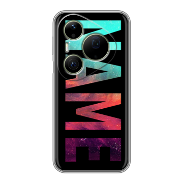 Силиконовый чехол на Huawei Pura 90 Pro Max с принтом NAME