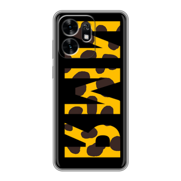 Силиконовый чехол на Honor X6D с принтом ИМЯ