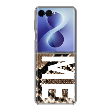 Пластиковый чехол на Samsung Galaxy Z Flip 8 с принтом NAME