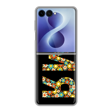 Пластиковый чехол на Samsung Galaxy Z Flip 8 с принтом ИМЯ