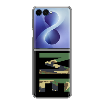 Пластиковый чехол на Samsung Galaxy Z Flip 8 с принтом NAME