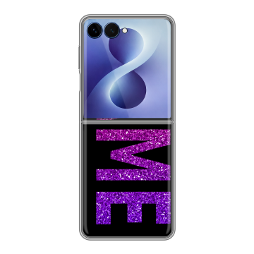 Пластиковый чехол на Samsung Galaxy Z Flip 8 с принтом NAME