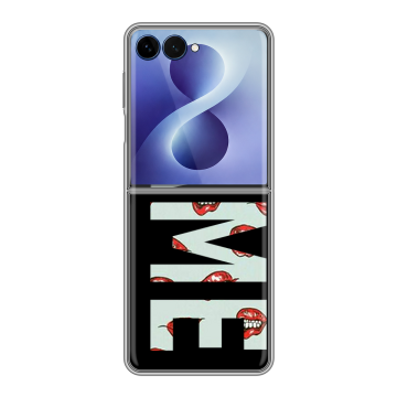 Пластиковый чехол на Samsung Galaxy Z Flip 8 с принтом NAME