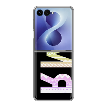 Пластиковый чехол на Samsung Galaxy Z Flip 8 с принтом ИМЯ