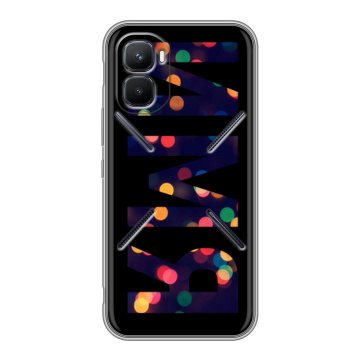 Силиконовый чехол на Infinix GT 50 Pro с принтом ИМЯ