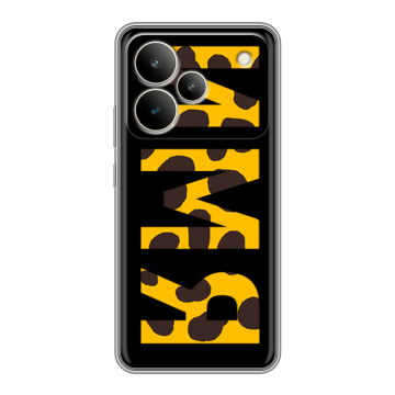 Силиконовый чехол на Realme P4 с принтом ИМЯ