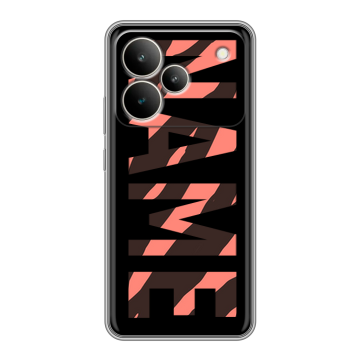 Силиконовый чехол на Realme P4 с принтом NAME