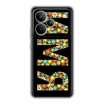 Силиконовый чехол на Realme P4 с принтом ИМЯ