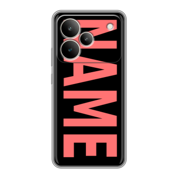 Силиконовый чехол на Realme P4 с принтом NAME
