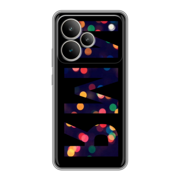 Силиконовый чехол на Realme P4 с принтом ИМЯ