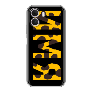 Силиконовый чехол на Realme P4 Lite с принтом ИМЯ