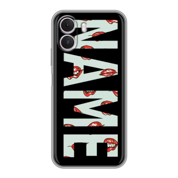 Силиконовый чехол на Realme P4 Lite с принтом NAME