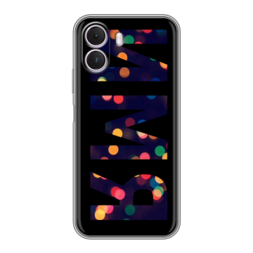 Силиконовый чехол на Realme P4 Lite с принтом ИМЯ