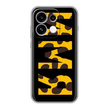 Силиконовый чехол на OPPO Reno16 с принтом ИМЯ