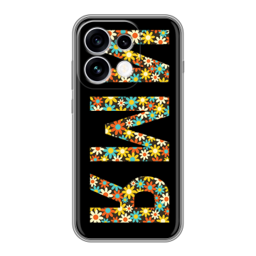 Силиконовый чехол на OPPO Reno16 с принтом ИМЯ