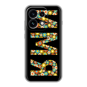 Силиконовый чехол на OPPO Reno 16 Pro с принтом ИМЯ