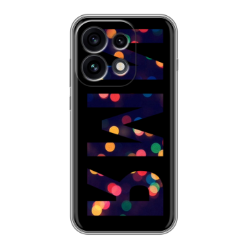 Силиконовый чехол на OPPO Reno 16 Pro с принтом ИМЯ