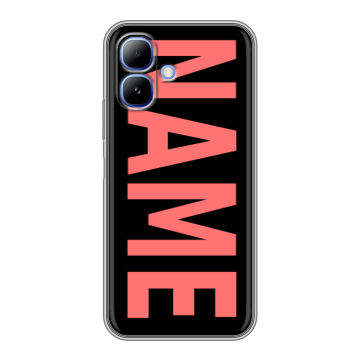 Силиконовый чехол на Infinix Smart 20 с принтом NAME