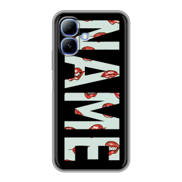 Силиконовый чехол на Infinix Smart 20 с принтом NAME