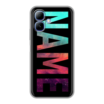 Силиконовый чехол на Infinix Smart 20 с принтом NAME