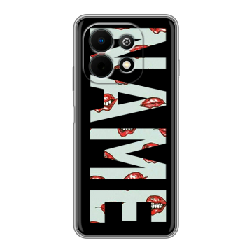 Силиконовый чехол на Huawei Nova Y74 с принтом NAME