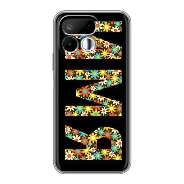 Силиконовый чехол на Realme 16T с принтом ИМЯ