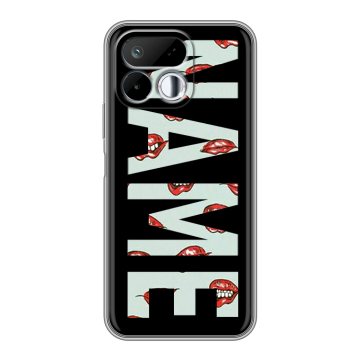 Силиконовый чехол на Realme 16T с принтом NAME